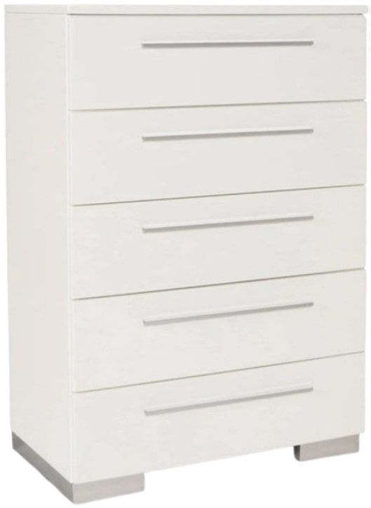 New Classic® Home Furnishings Sapphire High Gloss White Laminate Chest-0
