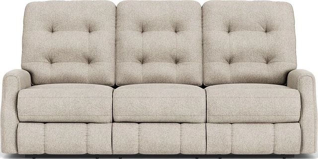 Flexsteel® Devon White Shell Reclining Sofa-1
