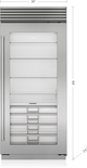 Sub-Zero® Classic Series 36" 22.9 Cu. Ft. Stainless Steel Right Hinge Column Refrigerator in Standard Glass Door-1