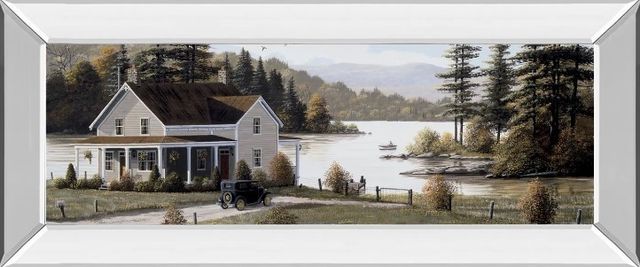 Classy Art Out on the Lake by Saunders, B. Mirrored Frame Wall Art-0