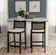 Powell® Beaux 2-Piece Black Cane Barstool-1