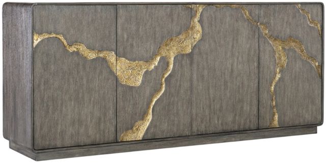 Hooker® Furniture Melange Fissured Dark Oak Entertainment Credenza-0