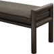 Modus Furniture Dorsey Basalt Gray/Pumpernickel Upholstered Bench-5
