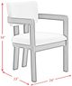 Elements International Portland Natural/Snow White Dining Chair-2