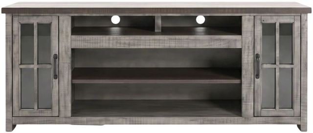 Sunny Designs™ Homestead Hills Alpine Gray/Tobacco Leaf Media Console-2