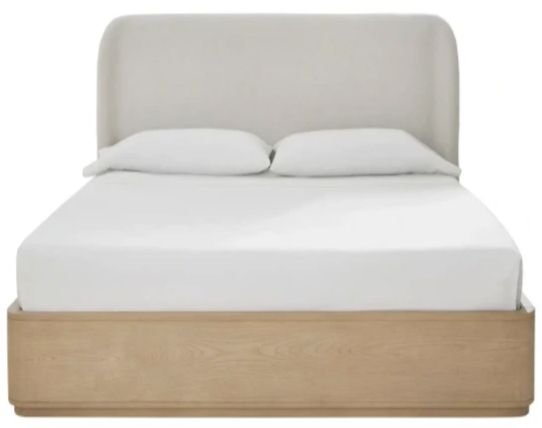 Modus Furniture Penny Buff Cream Ash/Oatmeal California King Upholstered Platform Bed-3