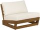 Linon Bluffton Natural/White Wooden Outdoor Chair with Cushion-0