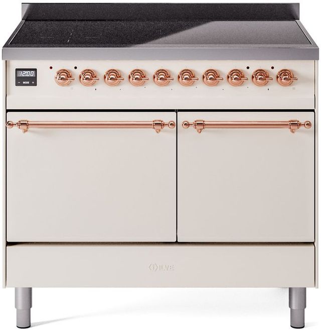 Ilve® Nostalgie II Series 40" Antique White Pro Style Induction Range-0
