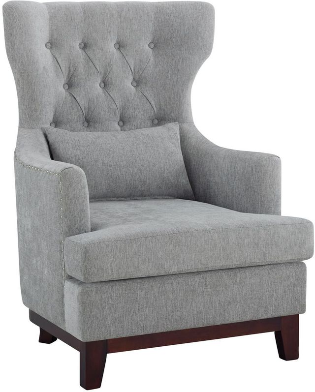 Mazin Furniture Adriano Light Gray Upholstered Accent Chair-0