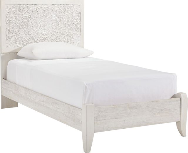 Signature Design by Ashley® Paxberry 2-Piece Whitewash Twin Panel Bed Set-1
