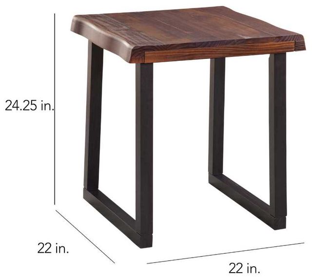 Steve Silver Co. Jennings Cherry End Table with Ebony Base-2