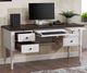 TEI Vintage Estate Antique White/Dark Knotty Oak Desk-1