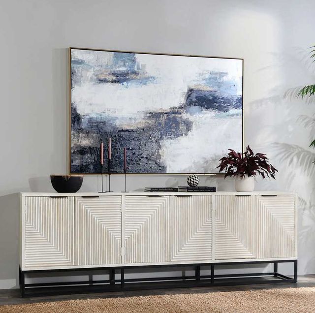 Classic Home Flint Black/Coastal White Sideboard-1