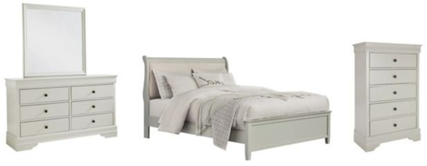 Signature Design by Ashley® Jorstad 4-Piece Gray Full Sleigh Bed Set-0