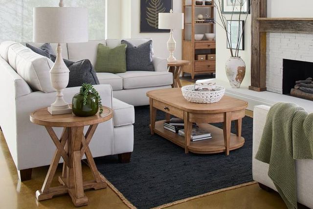 Legacy Classic Today's Traditions Natural Hickory Oval Cocktail Table-1