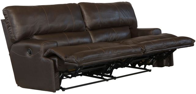 Catnapper® Wembley Chocolate Leather Lay Flat Reclining Sofa-2
