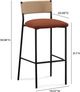 TOV Furniture Celine Maroon Bar Stool-2