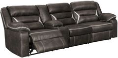 Signature Design by Ashley® Kincord 2-Piece Midnight Small Spaced Power Reclining Sectional
