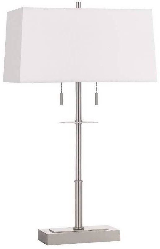 Cal® Lighting & Accessories Norwich Brushed Steel Table Lamp-0