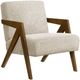 Monarch Specialties Inc. Brown Walnut/Cream 30" Accent Chair-0