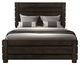 International Furniture Direct Black Merida Black Queen Panel Bed-0