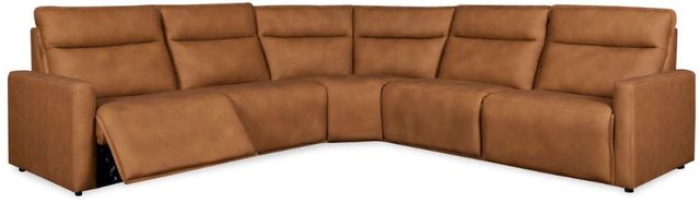 Leather Italia™ Cambria Adell 5-Piece Saddle Reclining Sectional-0