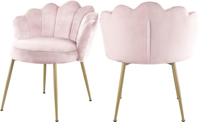 Meridian Furniture Claire Pink Velvet Dining Chair-3