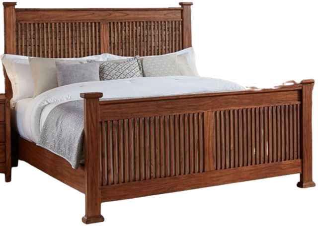 A-America® Mission Hill Harvest Queen Slat Panel Bed-0