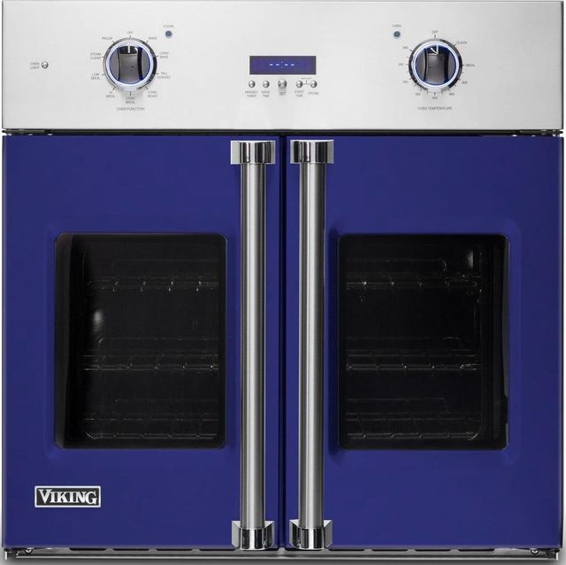 Viking® Professional 7 Series 29.5" Electric Single French Door Oven Built In-Cobalt Blue-0