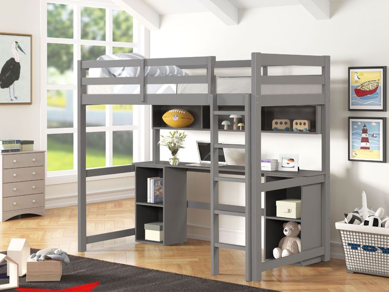 Dual Desk Built Ins For Homework Tate Twin Loft Bed With Desk Bob
