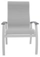 Telescope Casual Belle Isle Abalone/White Aluminum/Fabric Outdoor Sling Supreme Arm Chair with Cape Gray Rustic Polymer Arm Accent-0