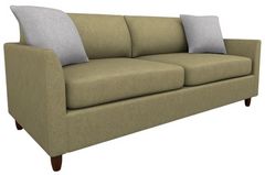 Best® Home Furnishings Customizable Bayment Leather Full Memory Foam Stationary Sofa Sleeper with Dark Walnut Legs