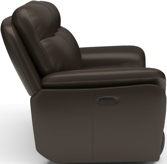 Flexsteel® Zoey Dark Brown Power Reclining Sofa with Power Headrests-3