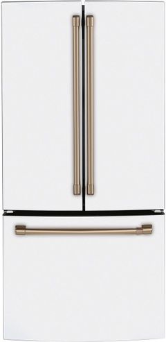 Café™ 33 in. 18.6 Cu. Ft. Matte White Counter-Depth French-Door Refrigerator