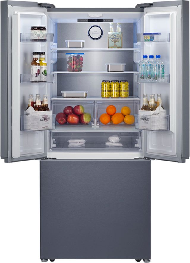 Summit® 30" 16.1 Cu. Ft. Stainless Steel Counter Depth French Door Refrigerator-3