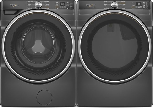 Whirlpool® Volcano Black Front Load Washer & Electric Dryer Laundry Pair-0