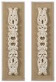 A & B Home 2-Piece Antique Washed White/Beige Wall Art Set-0