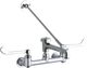 Elkay Polished Chrome 8" Centerset Wall Mount Faucet with 7" Bucket Hook Spout and 6" Wristblade Handles-0