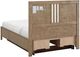 Whittier Wood® Furniture Bailey Almond California King Storage Panel Bed-4