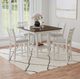 Elements International Brooks 5-Piece Medium Brown/Cream/White Counter Dining Set-1