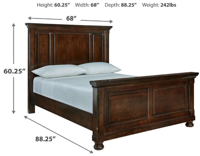 Millennium® by Ashley® Porter Rustic Brown Queen Panel Bed-6