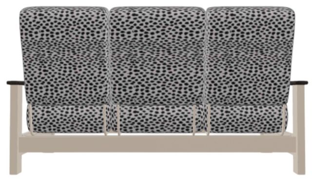 Telescope Casual Leeward Agra Classic/Desert Fabric/Polymer Outdoor Cushion Three-Seat Sofa with Chestnut Rustic Polymer Arms-3
