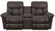 La-Z-Boy® Mateo Chocolate Leather Manual Wall Reclining Loveseat with Console-1