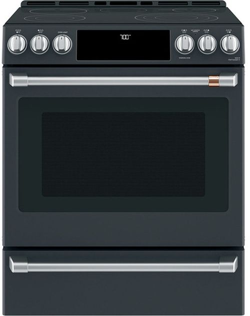 Café™ 30" Matte Black Slide-In Electric Range-0