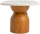 TOV Furniture Cynthia Travertine/Walnut Brown Concrete Indoor/Outdoor Oval Dining Table-4