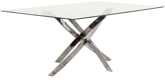 Cramco Vera Glass Top Dining Table with Chrome-0