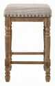 ACME Furniture Farsiris 2-Piece Beige/Weathered Oak Counter Stool Set-1