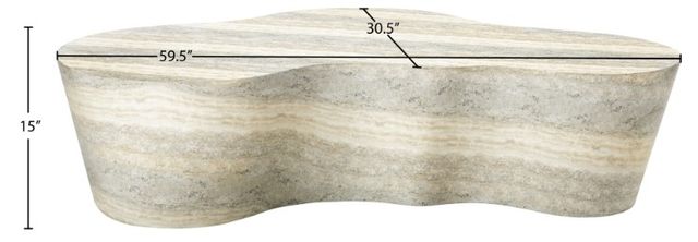 Meridian Furniture Monza Travertine Coffee Table-2