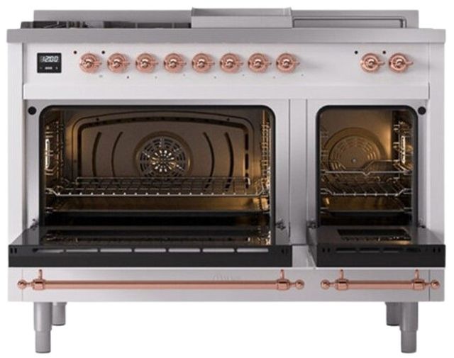 Ilve® Nostalgie II Series 48" Custom RAL Color Pro Style Dual Fuel Range-1
