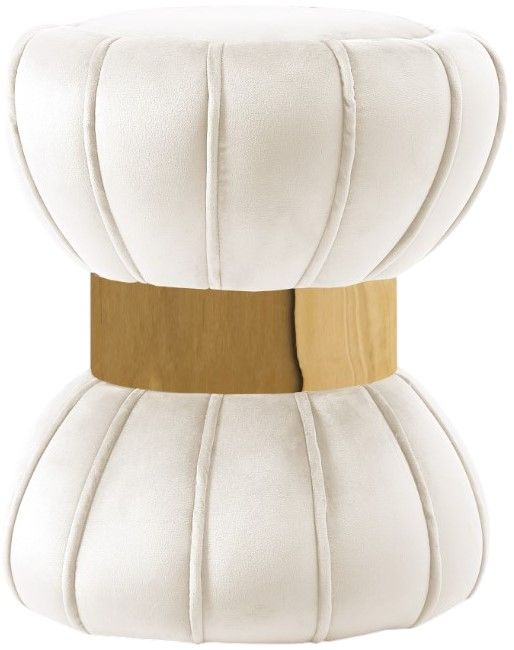 Meridian Furniture Vino Cream Upholstered Stool-0